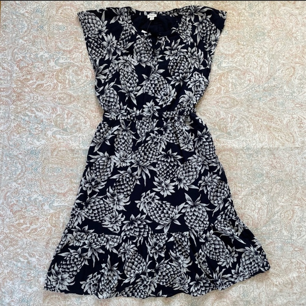 J. Crew Sleeveless Crinkle Pineapple Dress 2